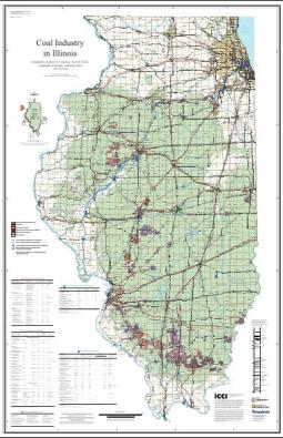 For a full-sized (23.4mb!) copy of this cool Illinois Coal Industry Map produced by Illlinois State Geological Survey, click the image